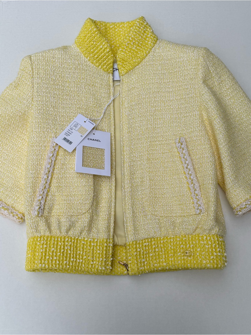 CHANEL Womens Tweed Short Jacket